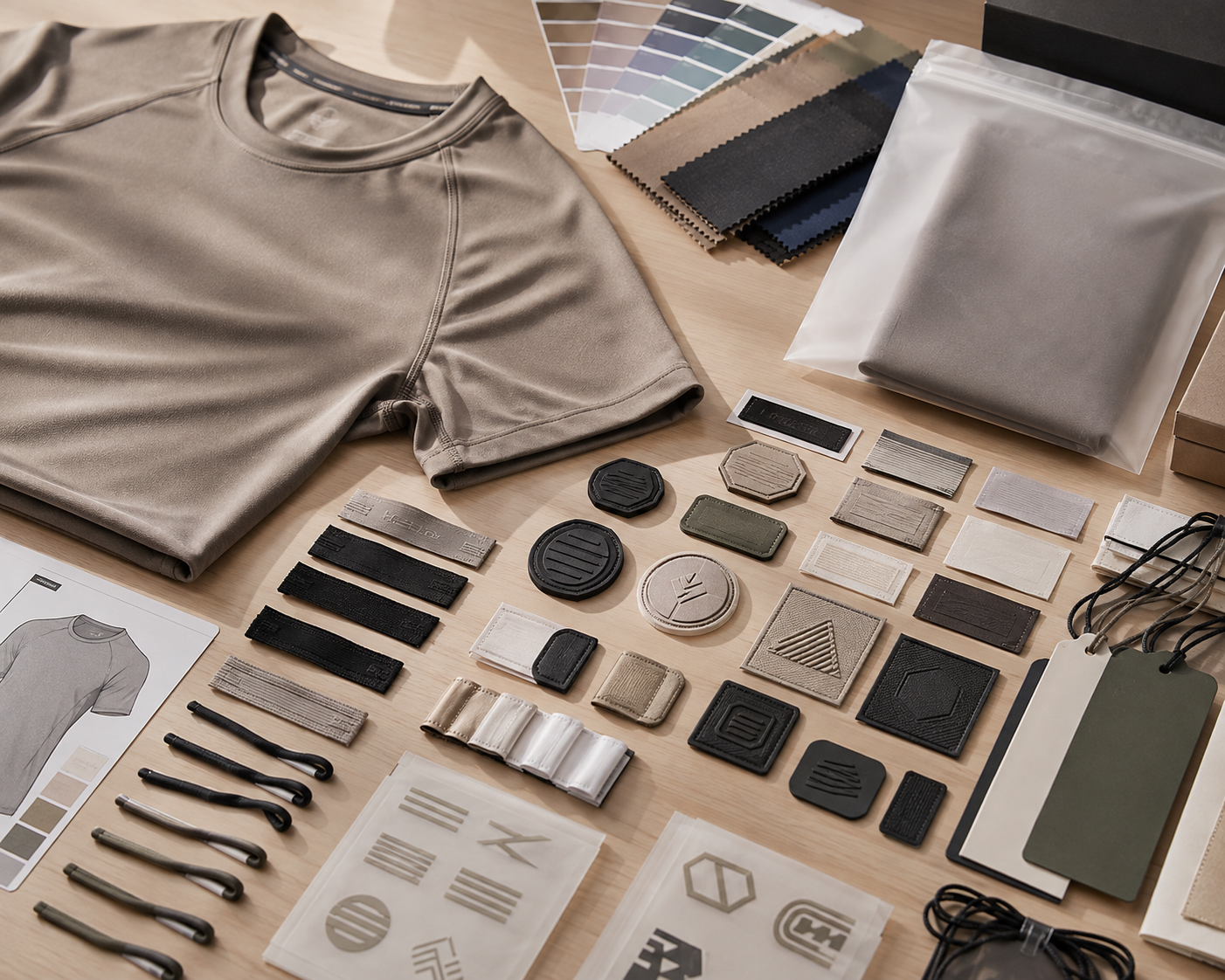 Custom logo and activewear branding
