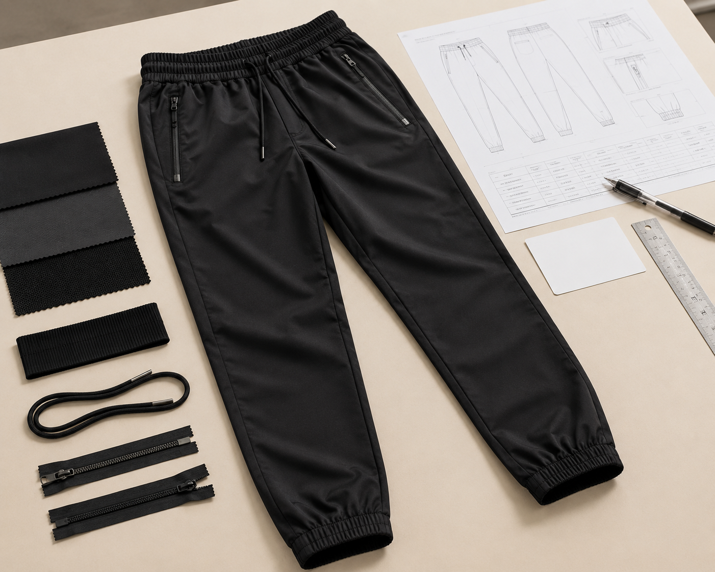Approved custom track pants sample