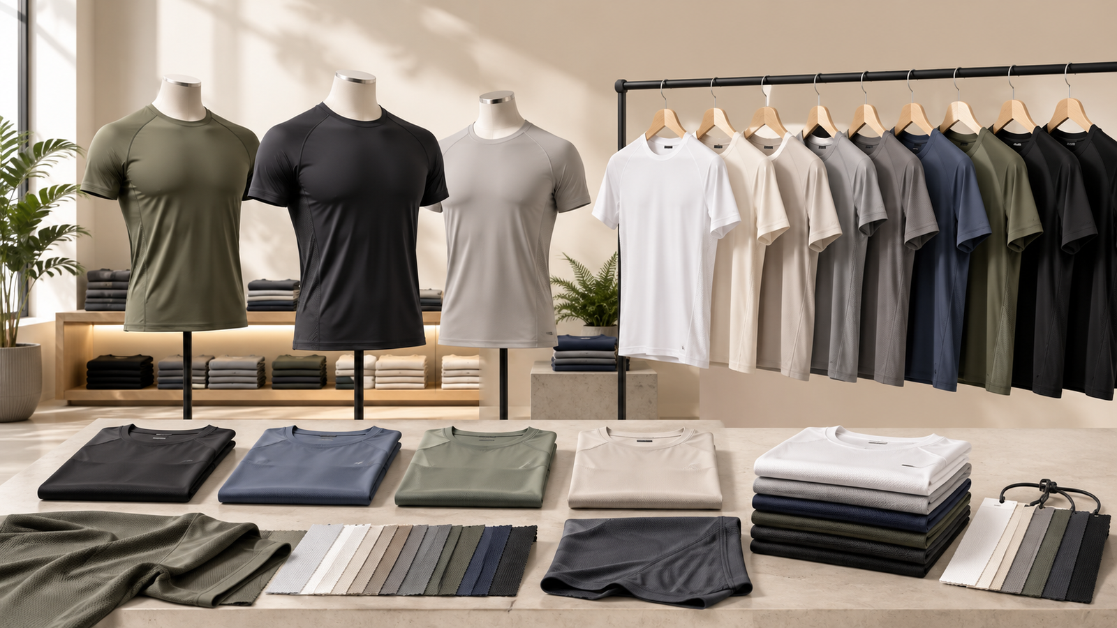 Custom short sleeve activewear collection