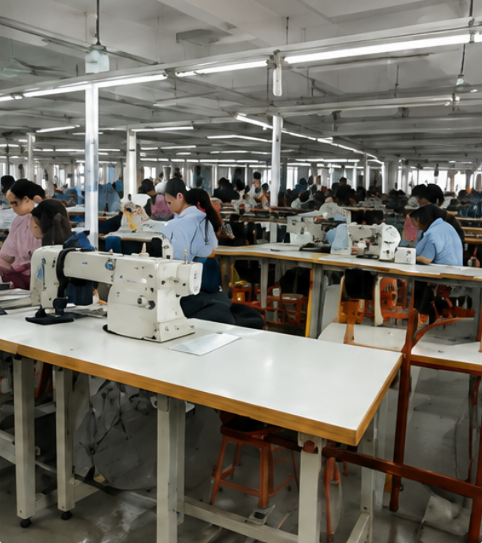 Activewear factory production line