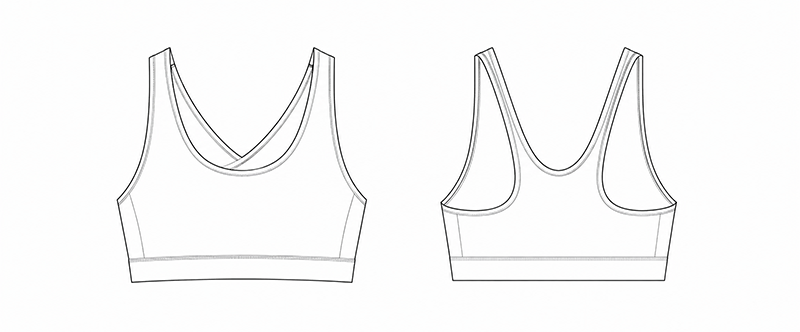 Custom crop top design and technical pack