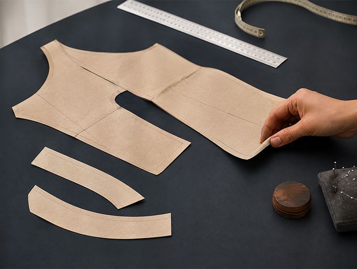 Custom crop top pattern making