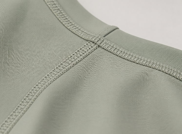 Flatlock stitching on a custom crop top