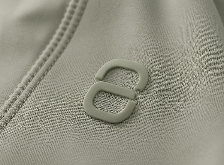 Custom silicone logo on a crop top