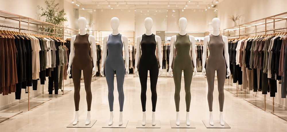 Custom jumpsuit manufacturer showroom