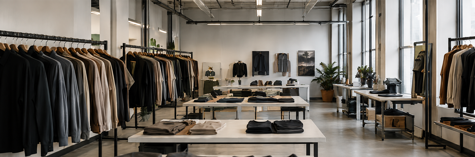 FreeFeel custom long sleeve activewear showroom