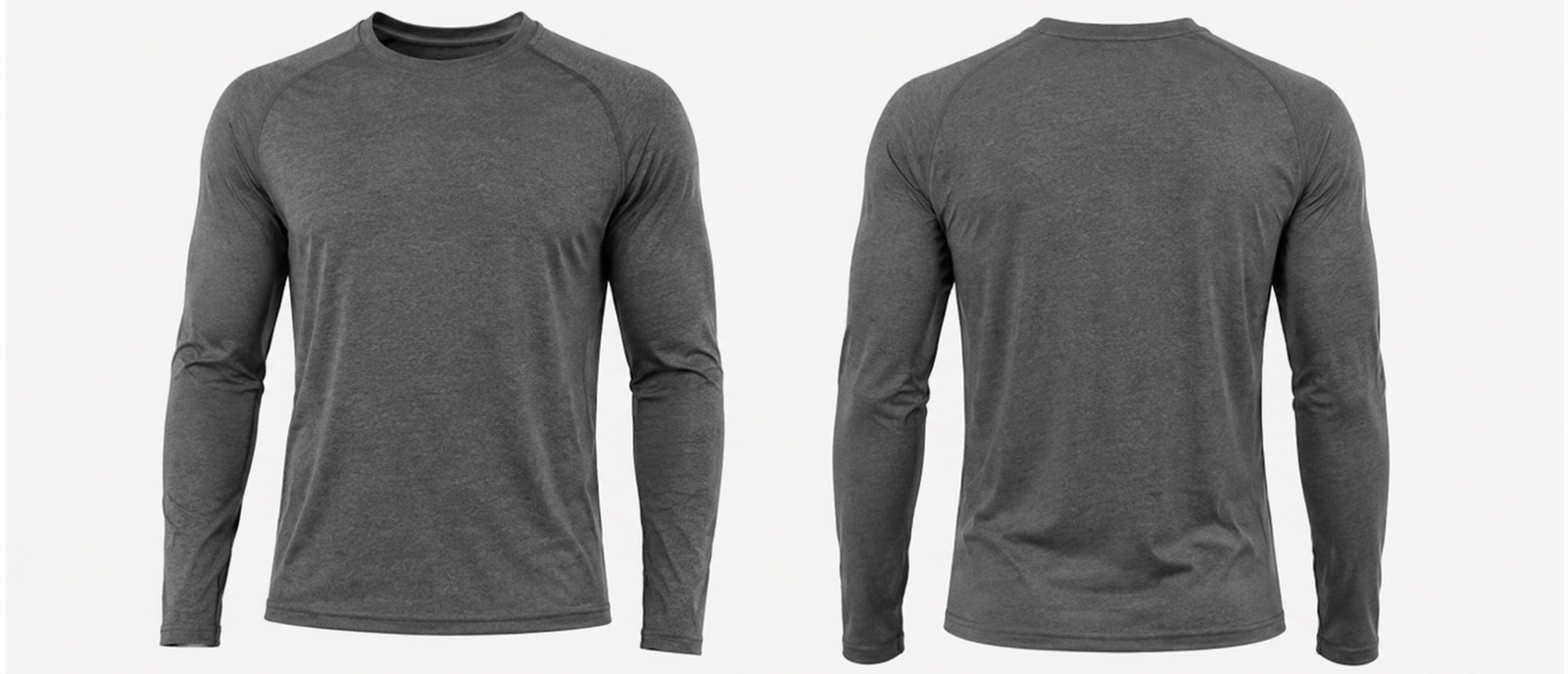 Custom gray long sleeve running top development case