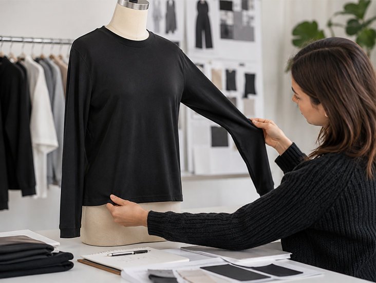Custom activewear sample approval