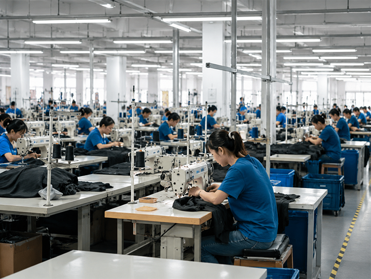 Long sleeve activewear bulk production