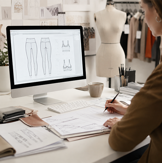 Flare pants design and tech pack development