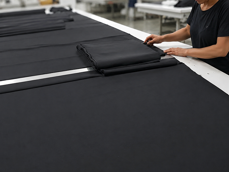 Fabric cutting process