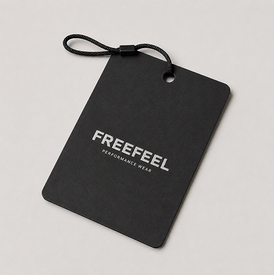 Custom activewear hang tag