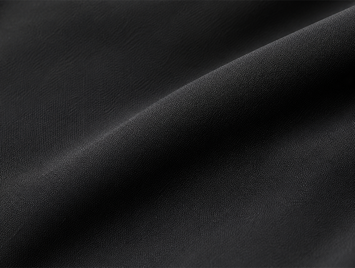 Black nylon spandex activewear fabric
