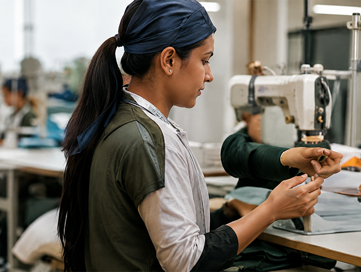 In-line quality inspection during polo shirt production