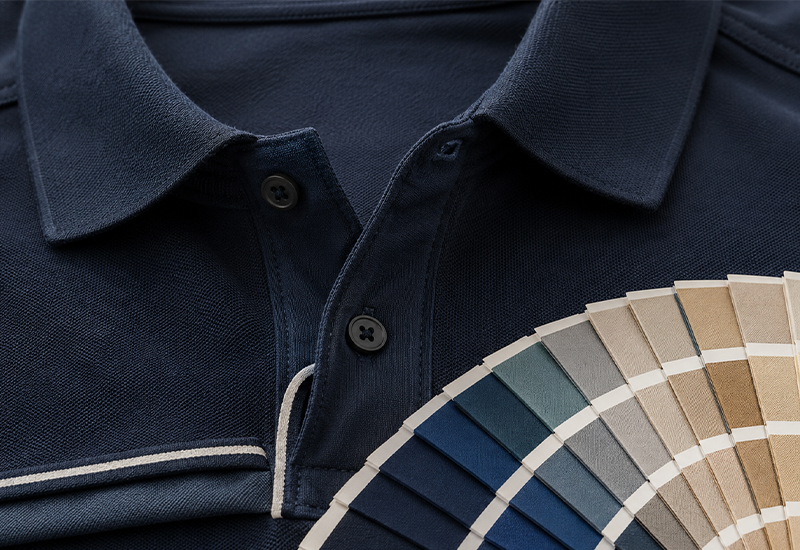 Polo shirt fabric color selection