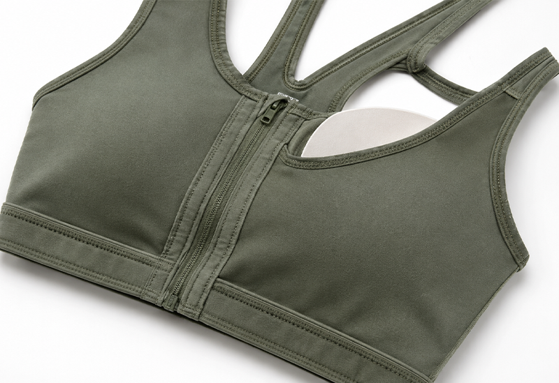 Custom sports bra construction details