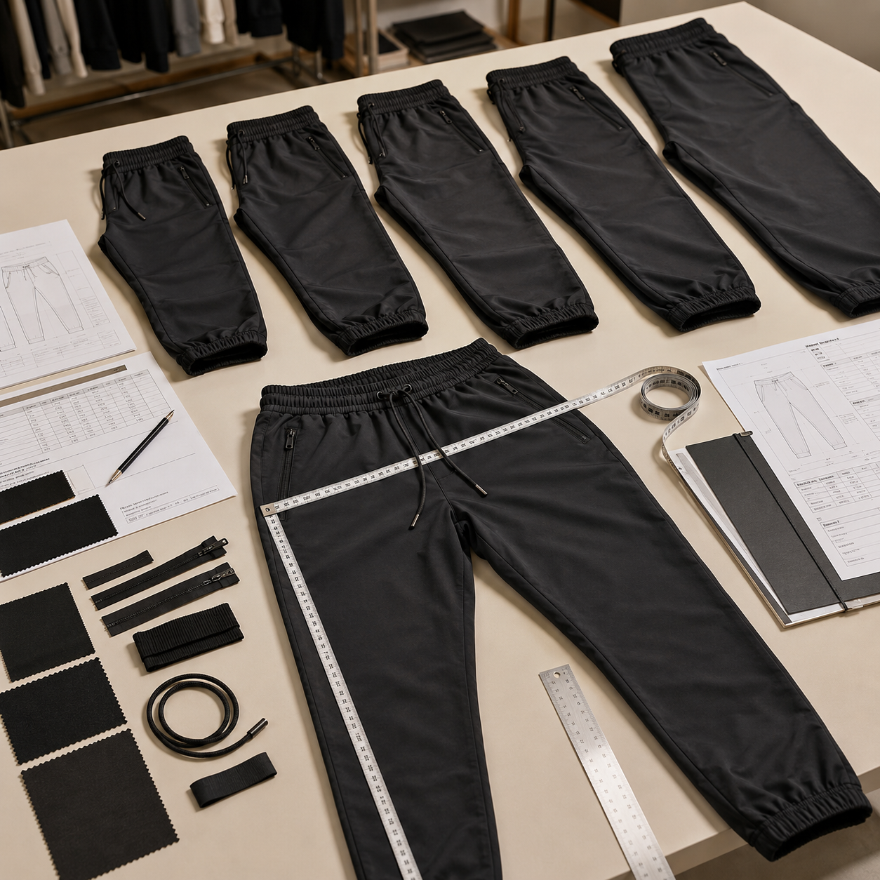 Track pants sample approval