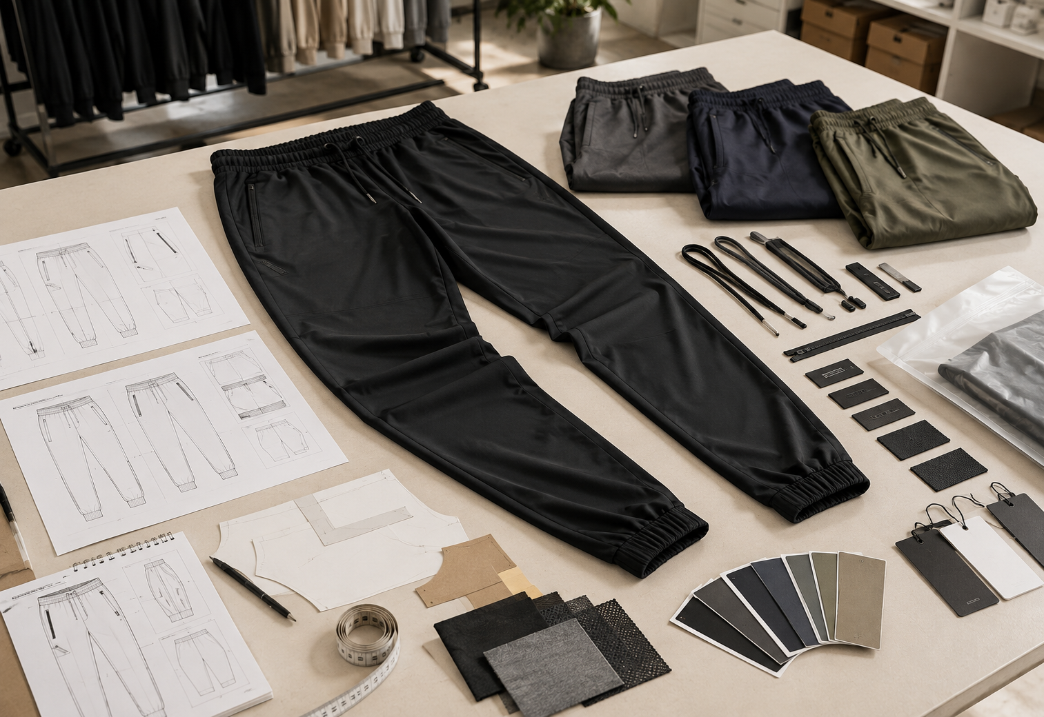 FreeFeel custom track pants product development